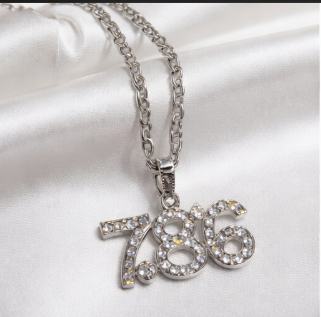 Elegant 786 Crystal Pendant Necklace – Unisex Trendy Jewelry