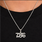 Elegant 786 Crystal Pendant Necklace – Unisex Trendy Jewelry