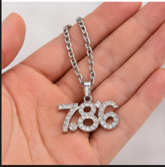 Elegant 786 Crystal Pendant Necklace – Unisex Trendy Jewelry