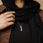 Personalized Arabic Name Engraved 3D Vertical Bar Necklace