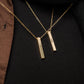 Personalized Arabic Name Engraved 3D Vertical Bar Necklace