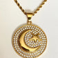 Muslim Crescent Star Necklace Amulet Islamic Jewelry Gift