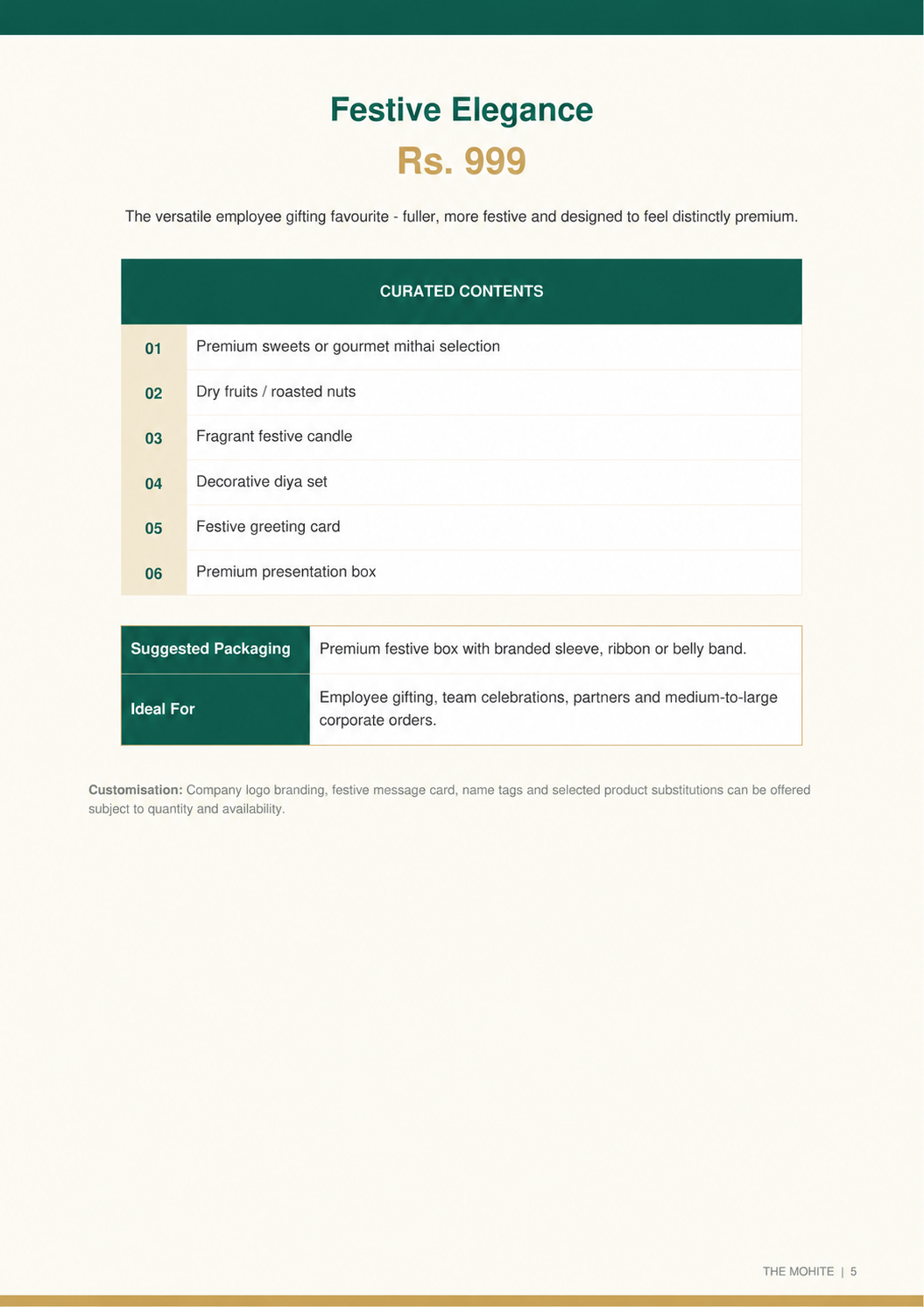 The Mohite Diwali gifting catalogue, page 5 of 8