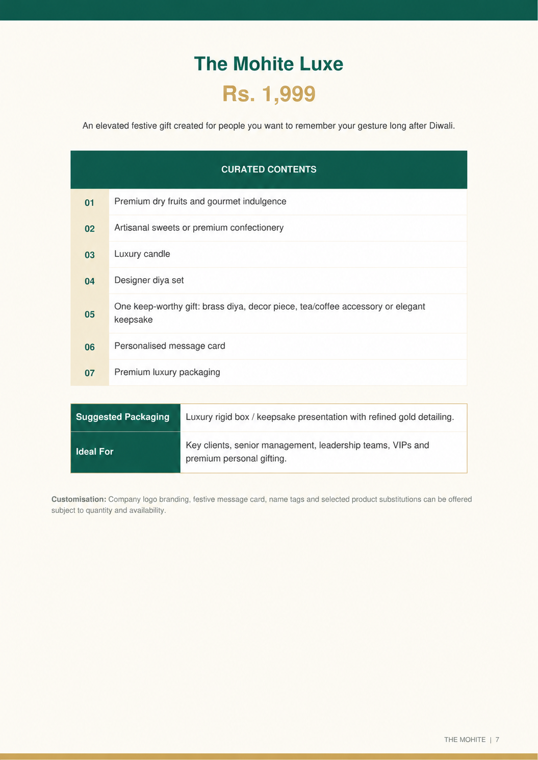 The Mohite Diwali gifting catalogue, page 7 of 8