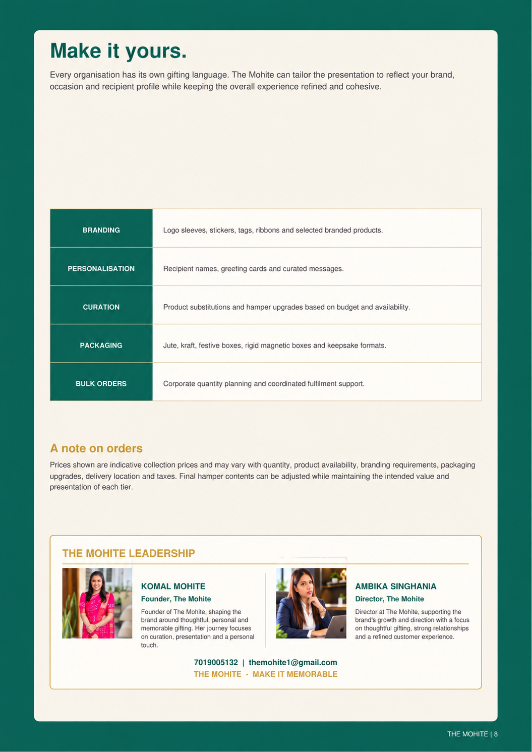 The Mohite Diwali gifting catalogue, page 8 of 8